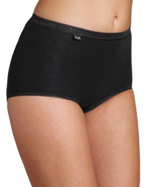 Sloggi Basic+ Maxi Briefs 4 Pack - Black