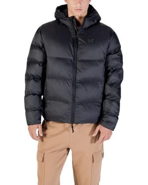 EA7 Padded Jacket Hooded Zip Closure - Grey