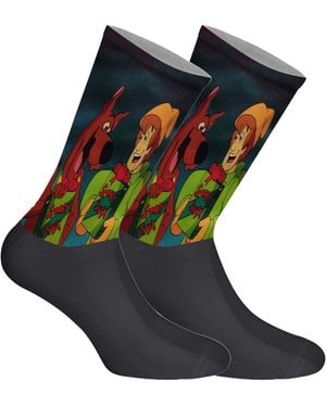 Jenes Socks Elastic Printed Long - Blue