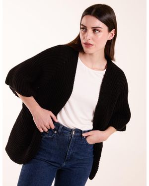 Blue Vanilla Knitted Mid Length Cardigan - Black