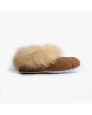 Shepherd Annelie Sheepskin Full Slippers Chestnut - Natural