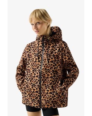 HUNTER Original Waterproof Printed Multicoloured Rain Jacket - Brown