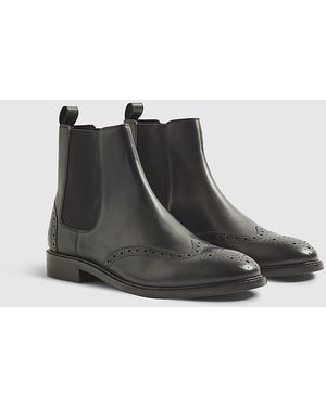 River Island Brogue Boots Leather - Black