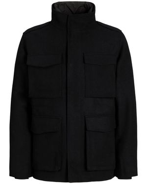Jack & Jones And Alex High Neck Flap Pocket Field Jacket - Black