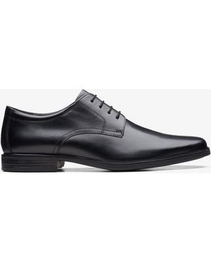 Clarks Howard Walk Leather Shoes - Black