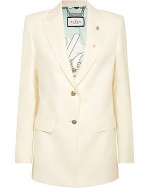 Philipp Plein Racing Blazer Boyfriend Fit - Wit