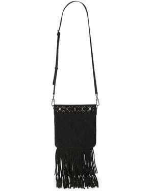 Steve Madden Leather Desert Bag - Black