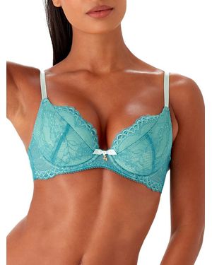 Gossard Superboost Lace Plunge Bra - Blue