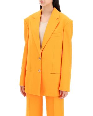 Stella McCartney Fluo Viscose Oversize Blazer - Orange
