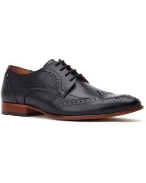 Base London Barbera Excel Leather Brogues Shoes - Black