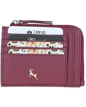 Ashwood Leather Real Small Purse With Rfid Protection - Purple