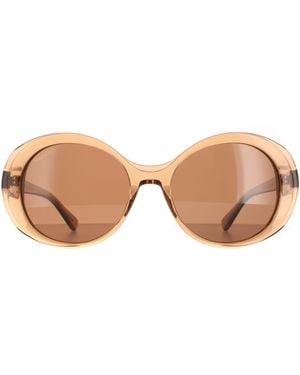 Serengeti Round Transparent Sand Polarized Drivers Bacall - Brown