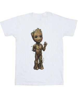 Marvel I Am Groot Wave Pose T-Shirt Cotton - White