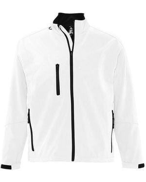 Sol's Relax Soft Shell Jacket (Breathable, Windproof And Water Resistant) - White