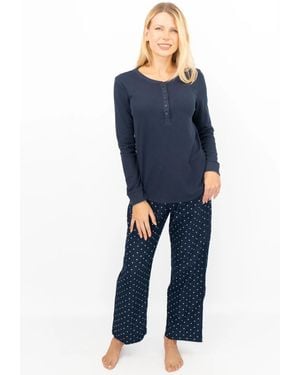 Gap Pyjama Flannel Sleep Set - Blue
