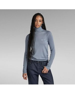 G-Star RAW G-Star Raw Core Slim Turtle Knitted Jumper - Blue