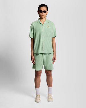 Lyle & Scott Honeycomb Effect Towelling Shorts - Green