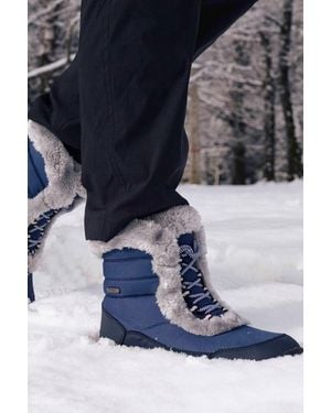 Mountain Warehouse 'Ohio' Short Snow Boots Thermal Proof Everyday Winter Shoes - Blue