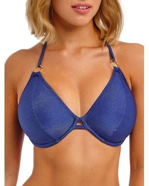 Freya Arizona Wave Halterneck Bikini Top - Blue