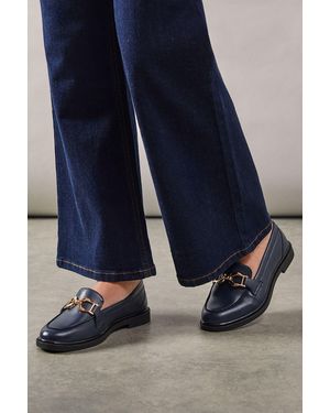 Wallis Lineka Metal Snaffle Smart Loafer - Blue