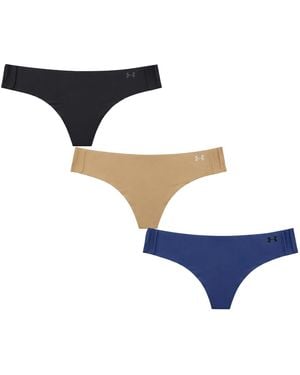 Under Armour 3-Pack Pure Stretch Thong - Blue