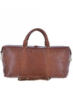 Ashwood Leather Large Real Vintage Holdall - Brown