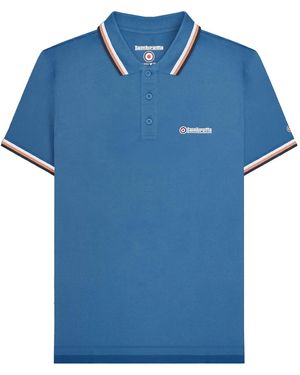 Lambretta Ss25 Triple Tipped Big & Tall Polo Shirt (Dark//Cork/ - Blue