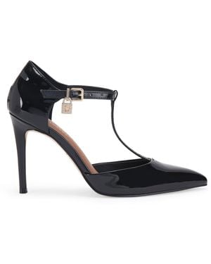 Kurt Geiger Brixton Lock T Bar Court Heels - Blue