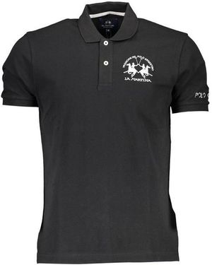 La Martina Cotton Polo Shirt - Black