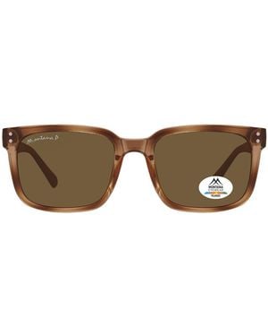 Montana Rectangle Light Havana Polarized Mp196 - Brown