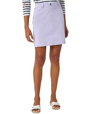Roman Straight Stretch Skirt - White