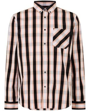 HUGO Striped Oxford Shirt Cotton - Black