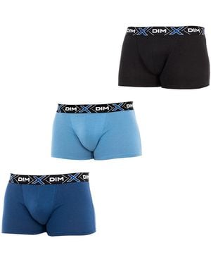 DIM Pack-3 Boxers Thermoregulation Active D041B For Modern And Elastic Design - Blue