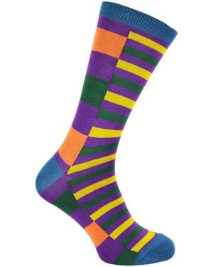 Mr Heron Bamboesokken Met Nieuw Patroon Voor - Blauw