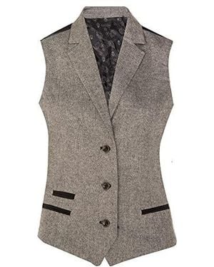 TruClothing Tweed 1920S Herringbone Waistcoat - Brown