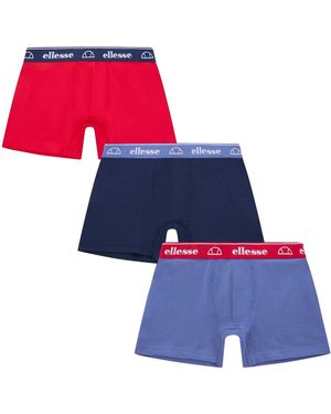 Ellesse Low Rise Boxer Shorts (Pack Of 3) - Blue