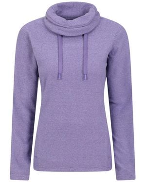 Mountain Warehouse Ladies Hebridean Cowl Neck Fleece Top (Grape) - Purple