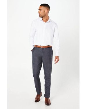 Burton Pindot Slim Fit Smart Trouser - White