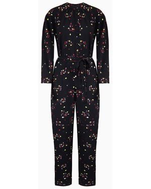 ARMANI EXCHANGE Patterned Jumpsuit - Black