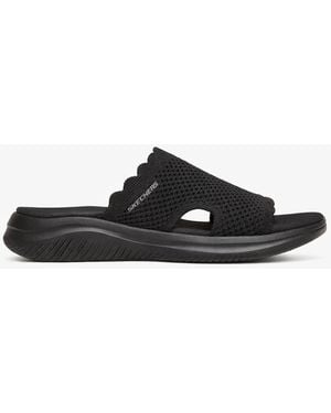 Skechers Ultra Flex 3.0 Sandal-Bring I Sliders Textile - Black