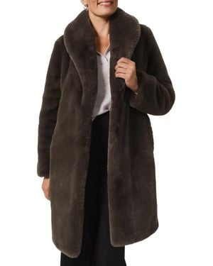 Hobbs Gabby Fur Coat - Black