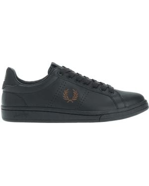 Fred Perry Adult B721 Leather Trainers - Black