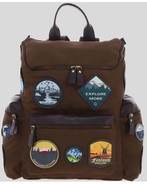 Fenland Sheepskin Explorer Patch Backpack - Blue