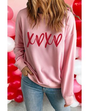 Azura Exchange Xoxo Grafische Sweatshirt - Rood