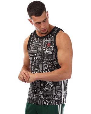 adidas Originals Collegiate Basketball Tank Top - Black