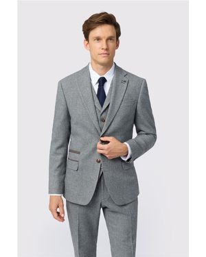 Antique Rogue Single Breasted Two Button Slim Fit Suit Jacket - Grey
