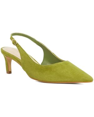 Dune Celinna Pointed Toe Kitten Heel Court Shoes - Green