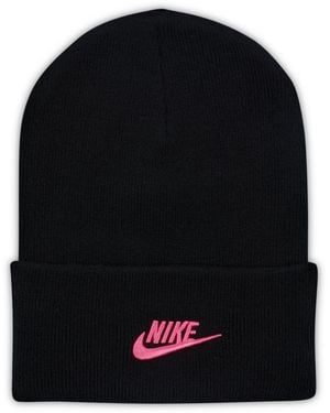 Nike Accessories Nsw Peak Wordmark Logo Adjustable Cuff Beanie - Black