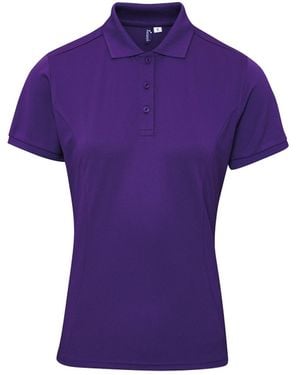 PREMIER Ladies Coolchecker Plus Piqu Polo With Coolplus - Purple