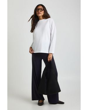 Boohoo Maternity Super Soft Elasticated Wide Leg Jogger - White